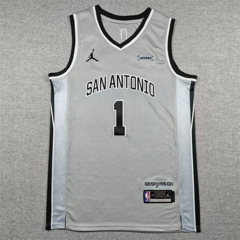 Mens Youths Available Choose Victor Wembanyama Silver Stitched Jersey